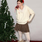 Fur Collar Cable Knit Top ASG0077