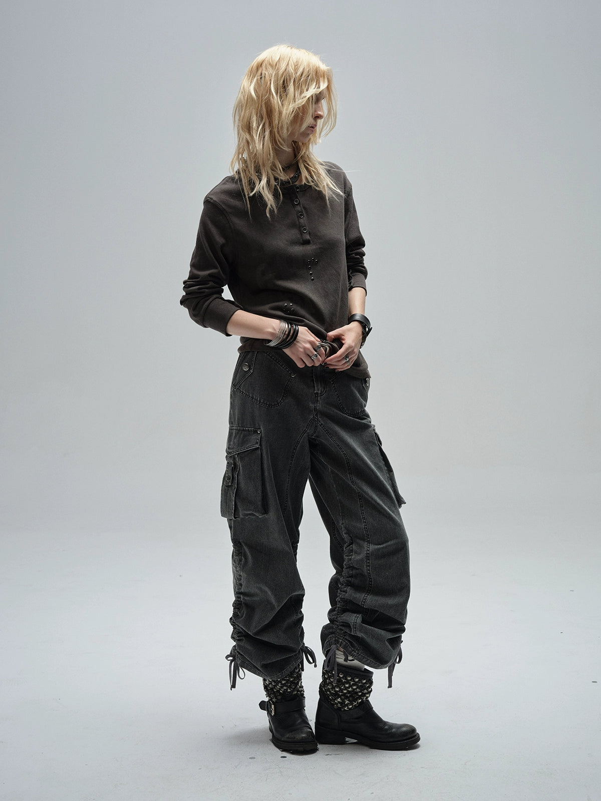 Multi Pocket Washed Cargo Pants WAT0017