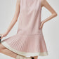 Low-Waist Pleated Design Dress FER0172