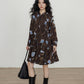 Retro Flower Print Dress VAS0184