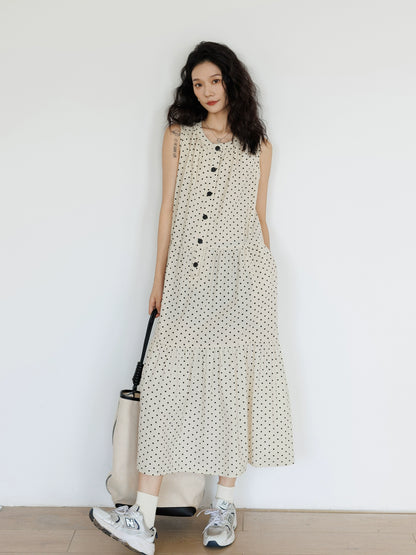 Polka Dot Tiered Dress VAS0036
