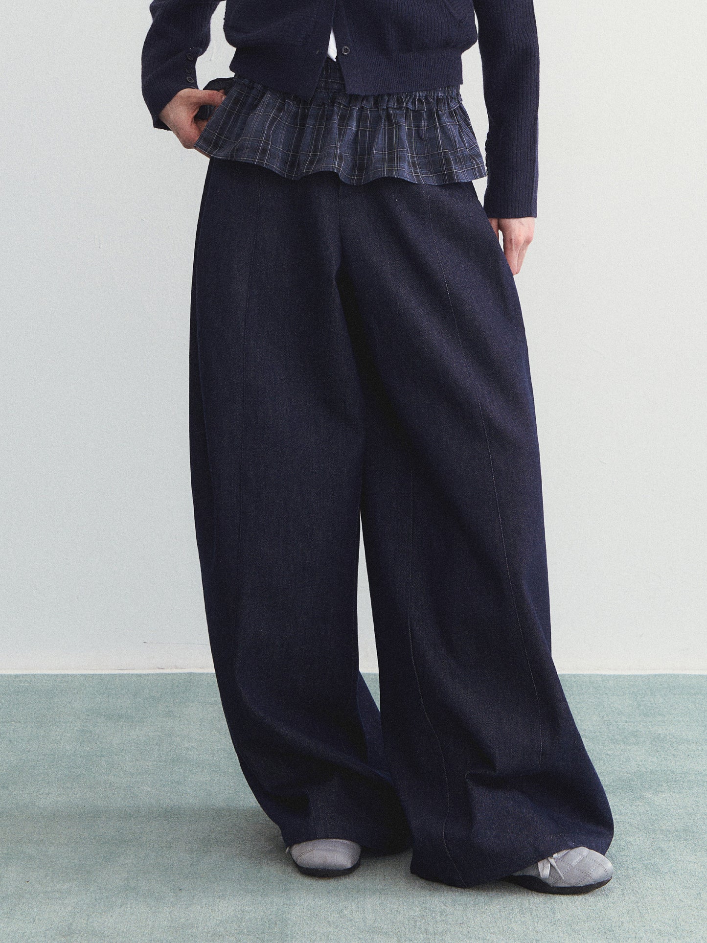Denim-Style Wide Pants SPY0029