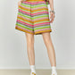 Multicolor Striped Sleeveless Top / Shorts FER0353