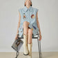 Patchwork Sleeveless Denim Shirt Dress FER0204