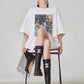 Round-Neck Printed T-Shirt Dress  FER0287