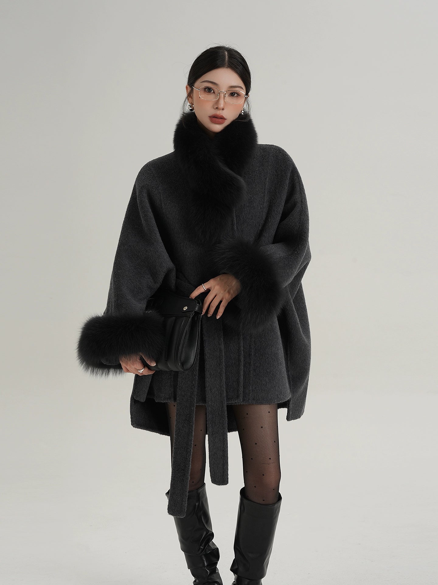 Fur Collar Cape Coat SRS0400