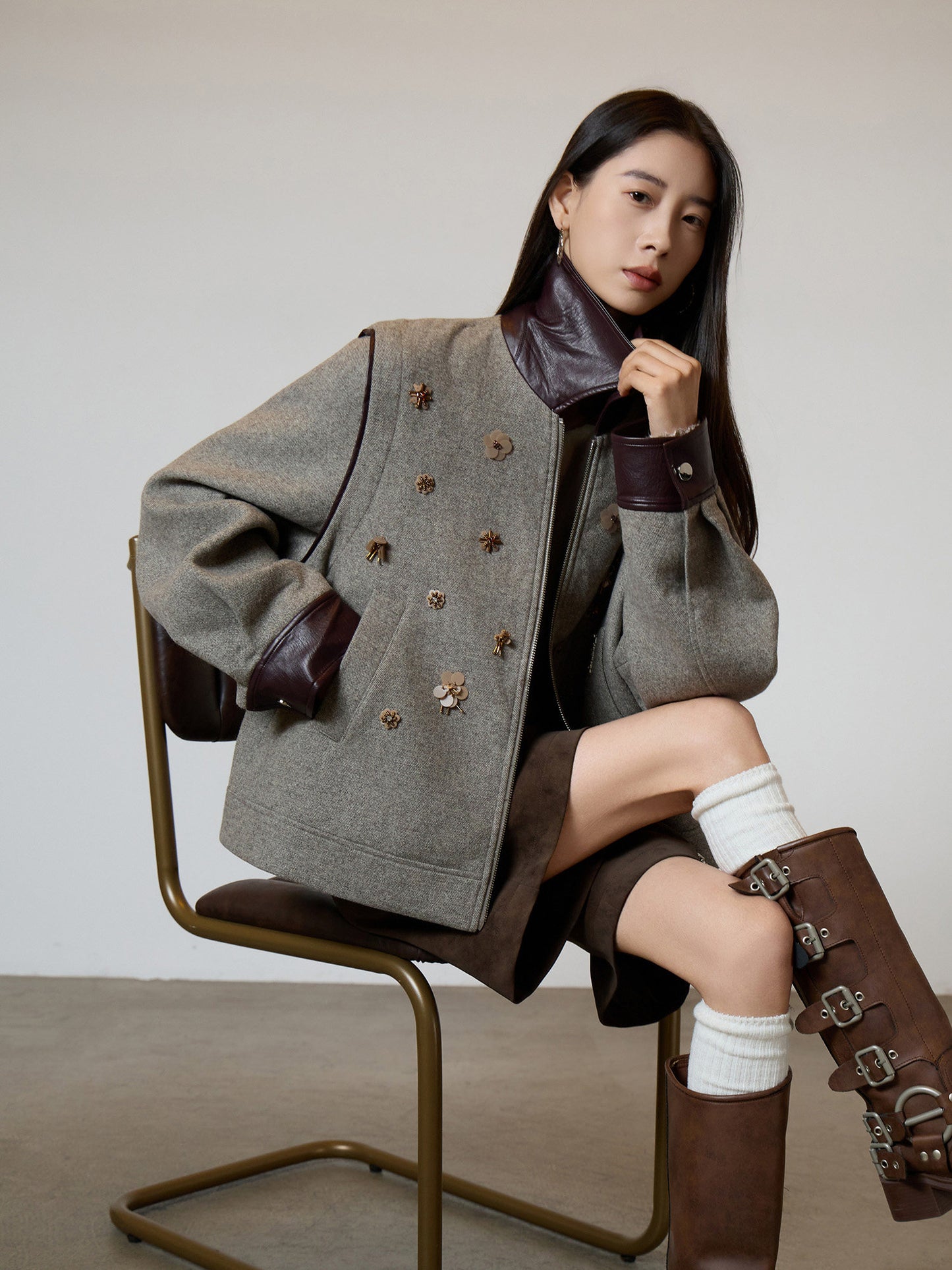 Wool Blend Tweed Jacket SUY0024