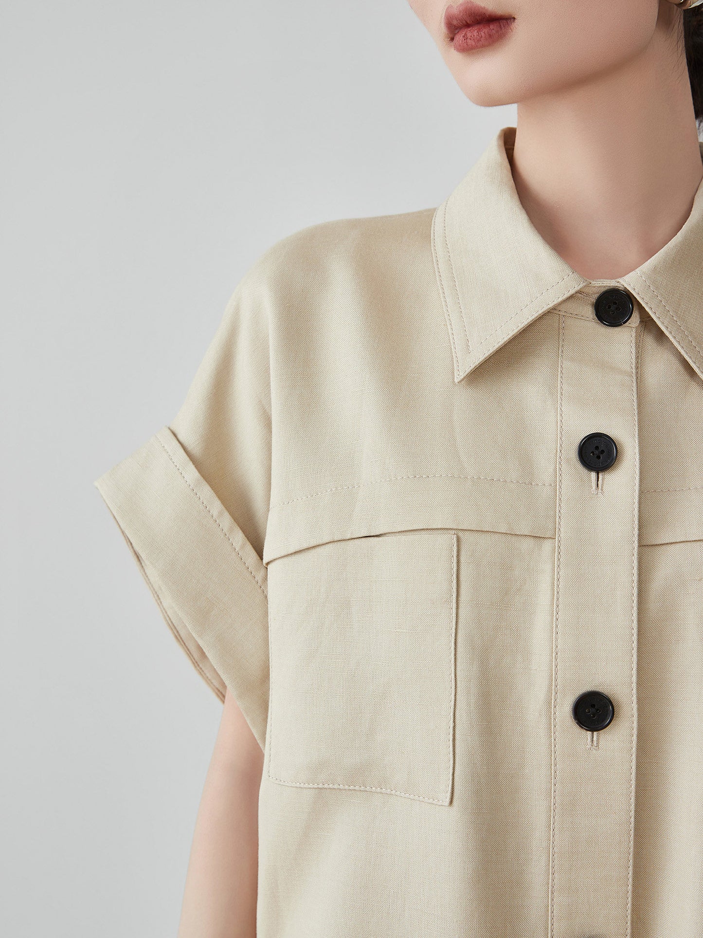 Pocket Mini Shirt Dress FER0094