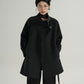 Half Turtleneck Black Coat SRS0320