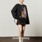 Leopard Print Oversized Sweatshirt / Leopard Casual Pants LLA0657
