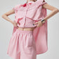 Pink Sleeveless Shirt / Half Pants FER0345