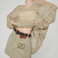 Sheer Oversized Knit Top FER0361