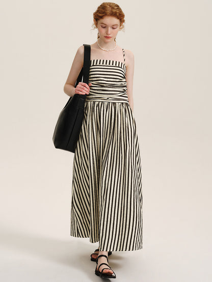 Striped Spaghetti Strap Dress DEP0005