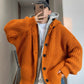 Loose-Gauge Hooded Rib Knit Cardigan DAZ0011