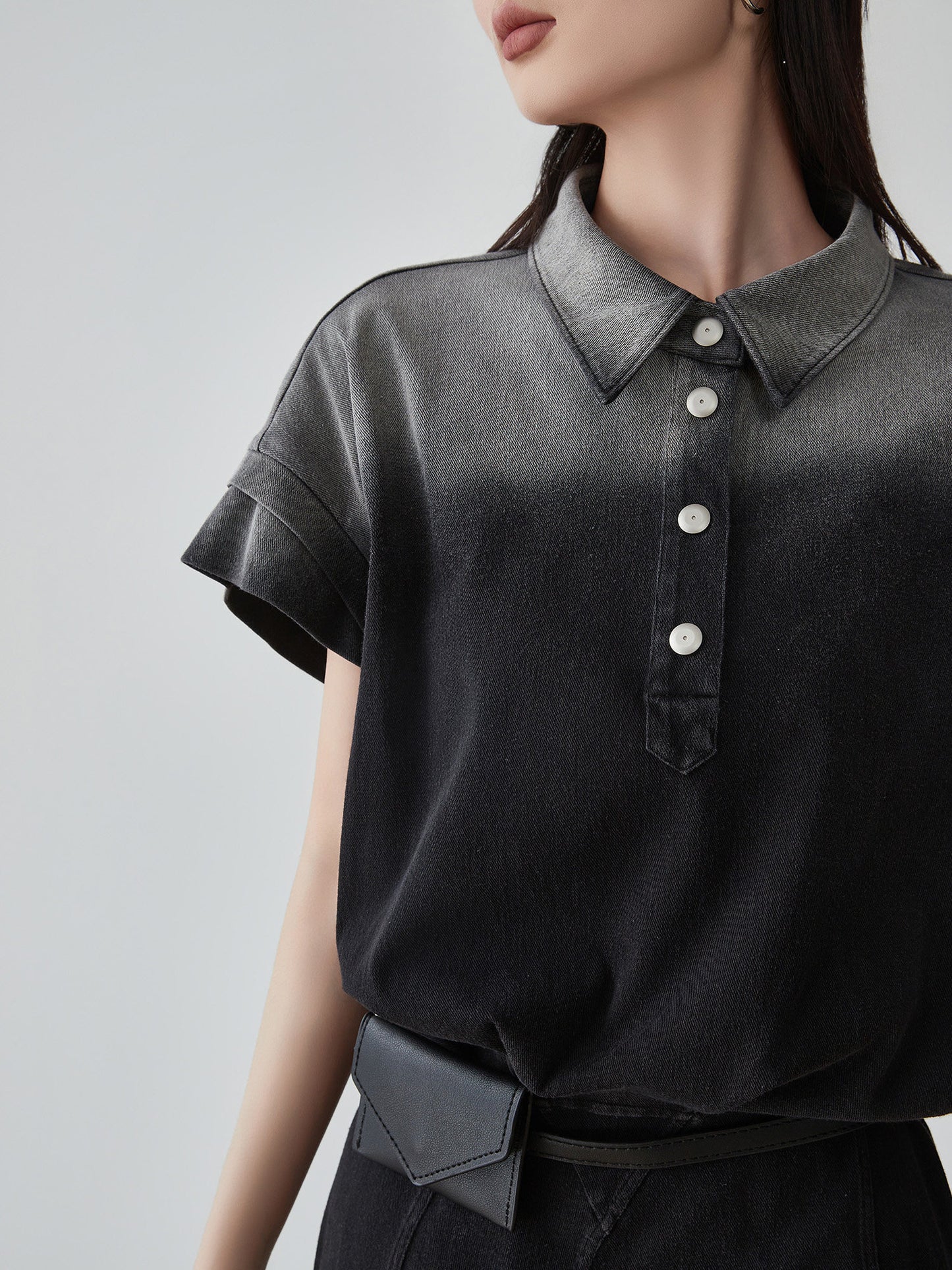 Gradient Polo Shirt Dress FER0156