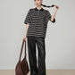 Striped Oversized Polo Shirt FER0244