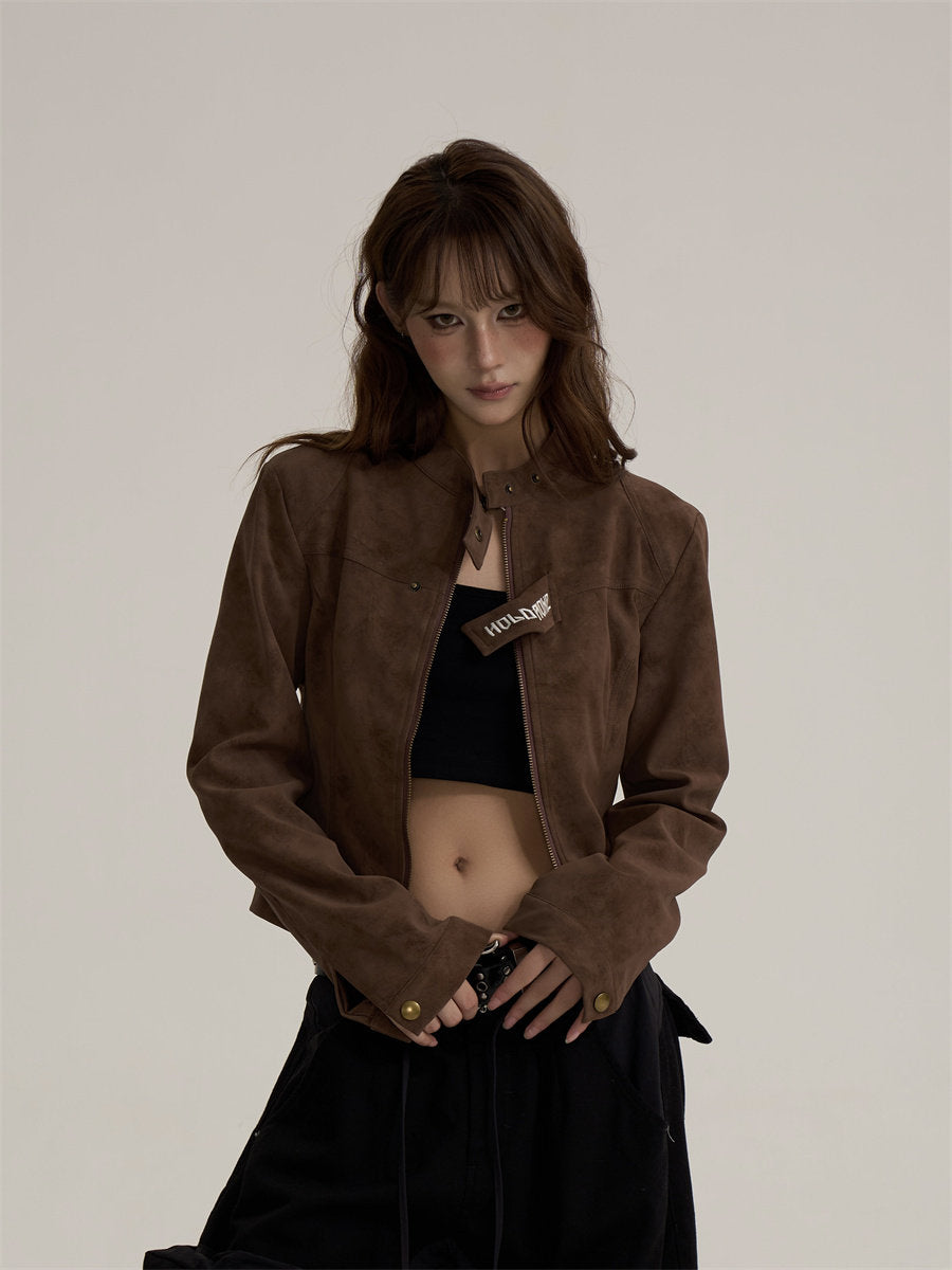 Suede Cropped Jacket ONP0003