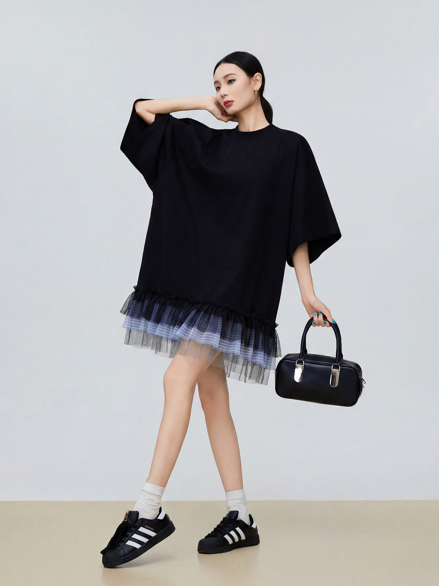 Tulle Docking Mini Dress FER0232
