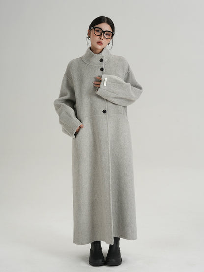 Mock Neck Long Coat SRS0413