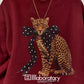 Bow Leopard Sweatshirt / Polka Dot Mini Skirt LLA0614