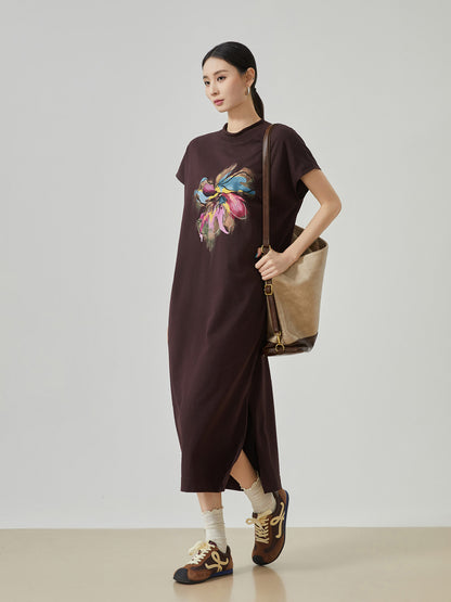 Floral Print Sleeveless Dress FER0140