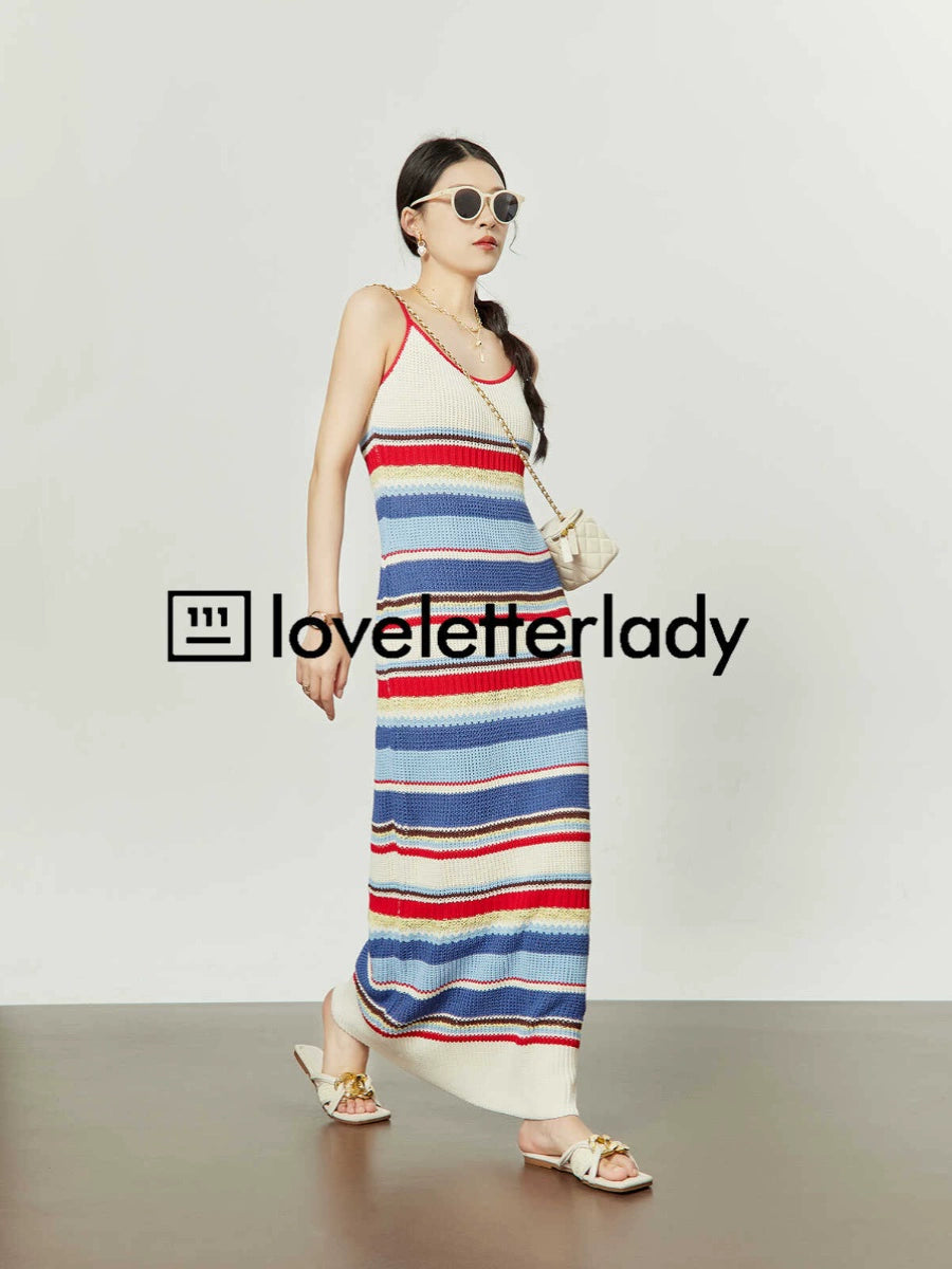 Colorful Border Cami Dress LLA0159