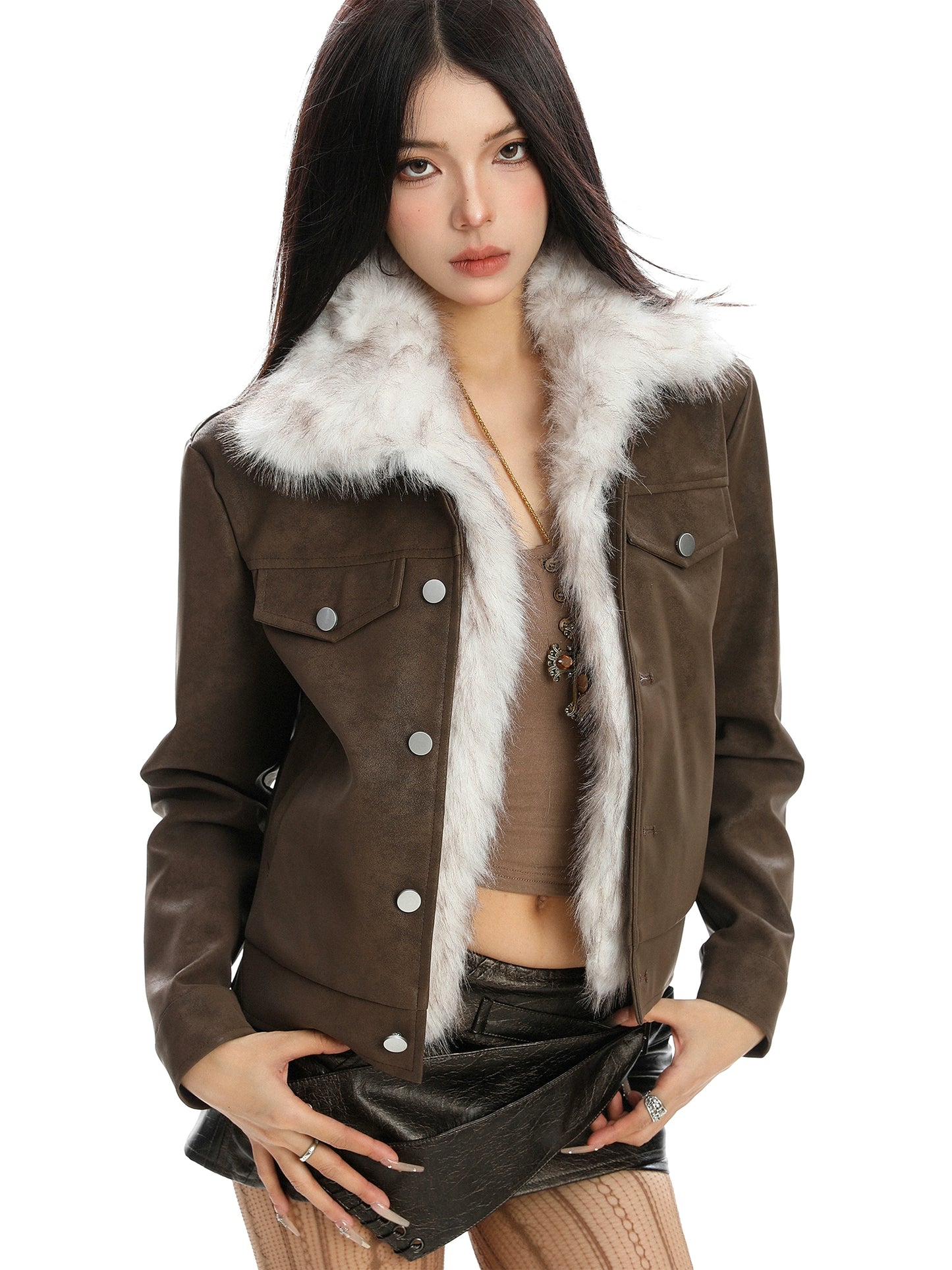 Inner Fleece Suede Jacket BGS0026