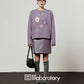 Embroidered Sequin Knit Top / Purple Mini Skirt LLA0620
