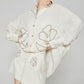 Floral Rope Embroidery Shirt / Short Pants FER0389