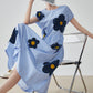 Floral Plaid Short-Sleeve Shirt Dress FER0092