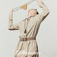Striped Balloon Skirt Dress LLA0514
