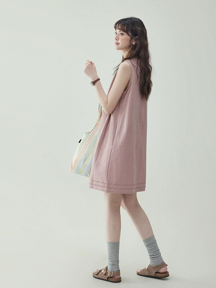 Cotton Sleeveless Dress AMU0014