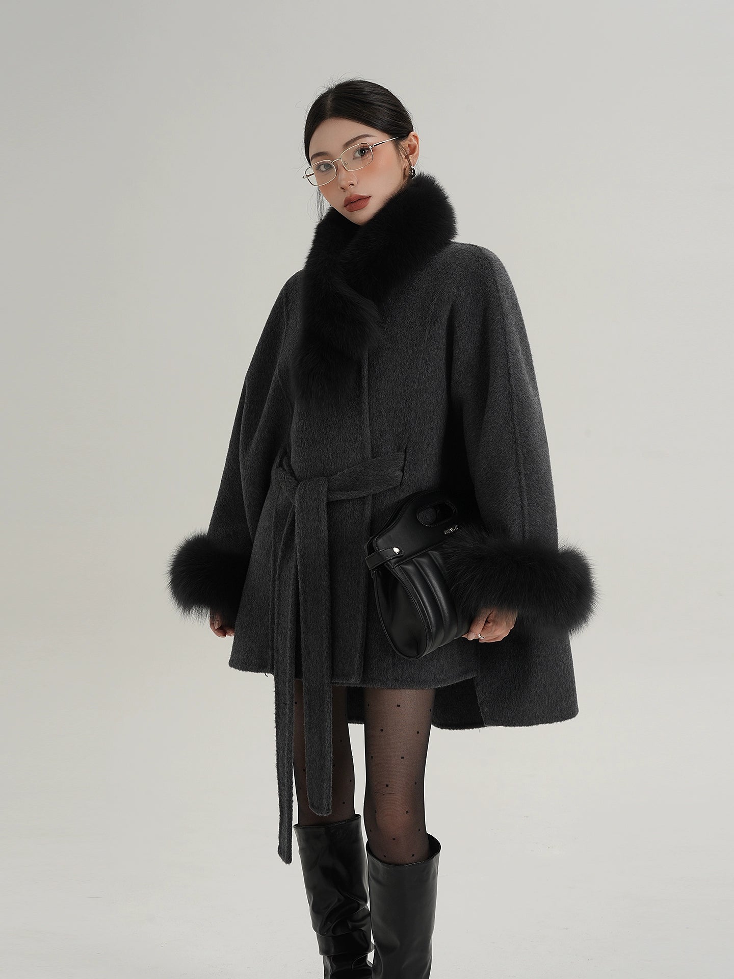 Fur Collar Cape Coat SRS0400