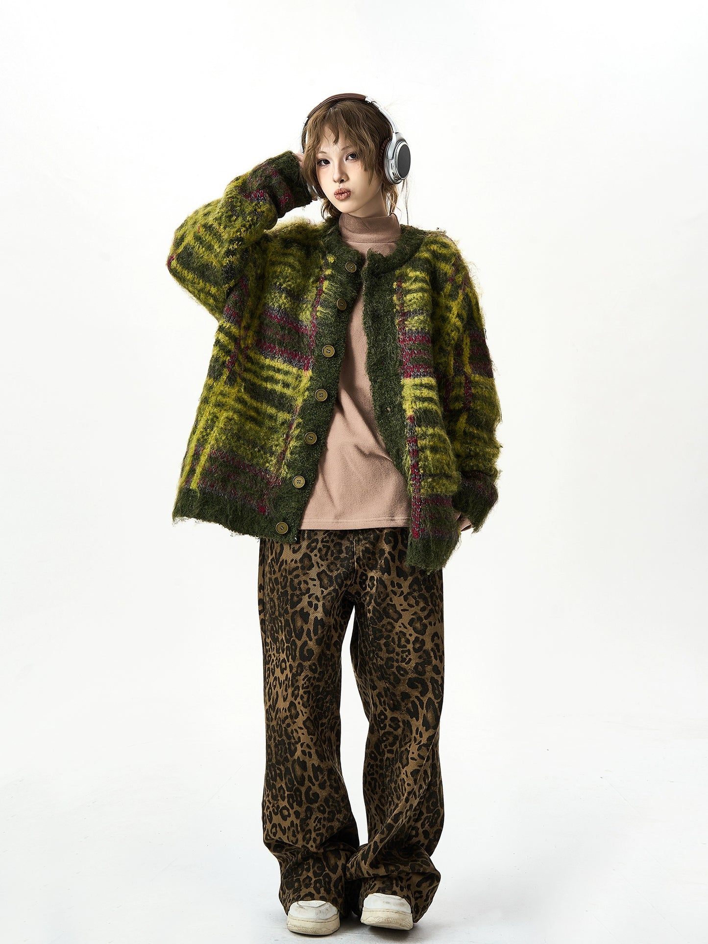 Multi Border Knit Cardigan HGX0037