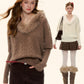Fur Collar Cable Knit Top ASG0077