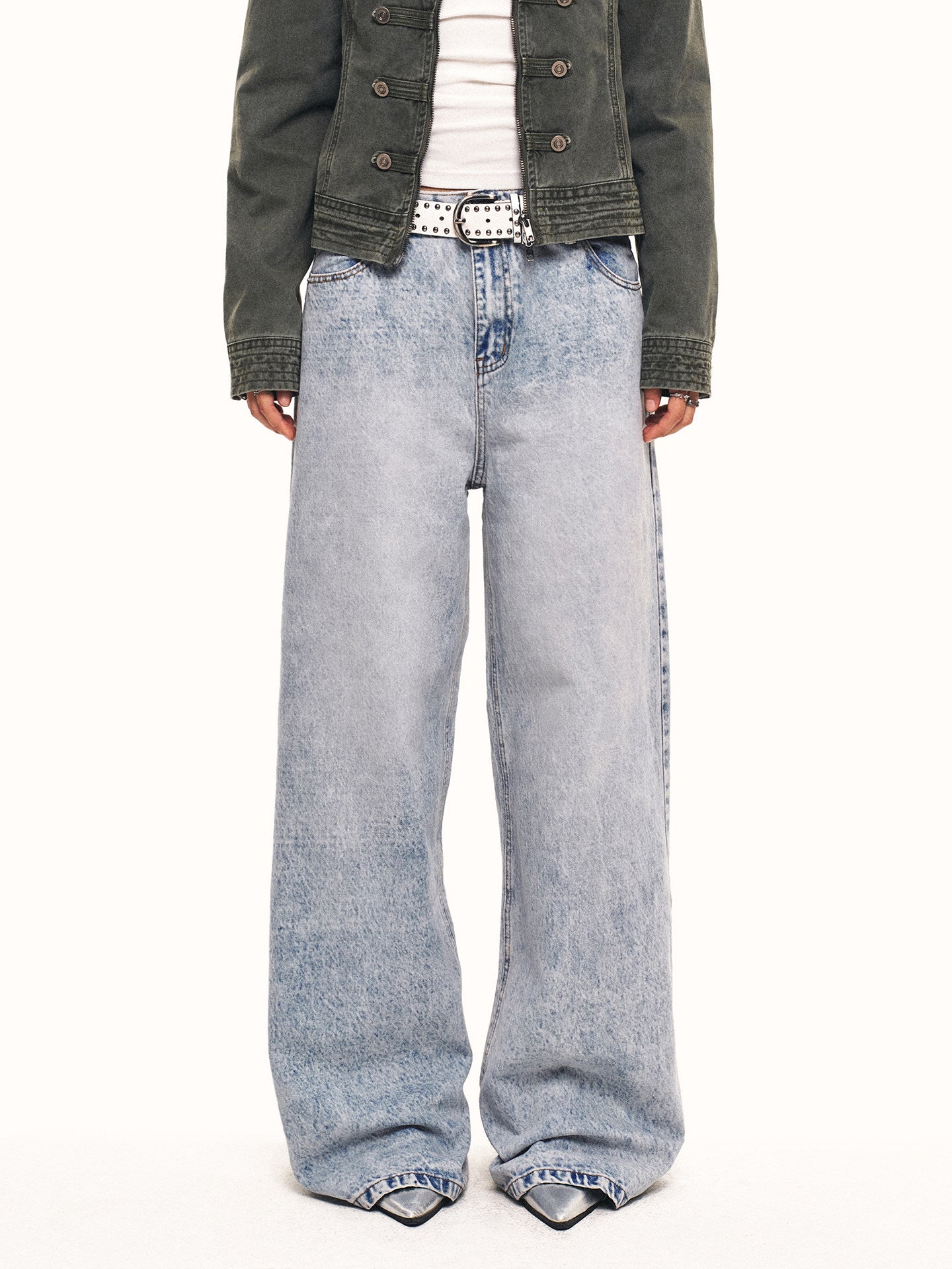 Wing Print Street Style Jeans ZTS0026