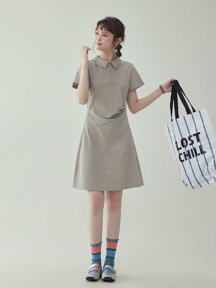 Half Zip Polo Dress AMU0004