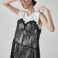 Lace Tulle Docking Sleeveless Dress FER0138