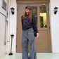 Straight Loose Button Work Pants CYE0019