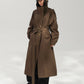 Oversized Stand Collar Long Trench Coat ACS0381
