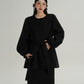Collarless Belt Coat SRS0374