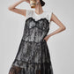 Lace Tulle Docking Sleeveless Dress FER0138