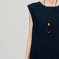 Denim Docking Design Sleeveless Dress FER0354
