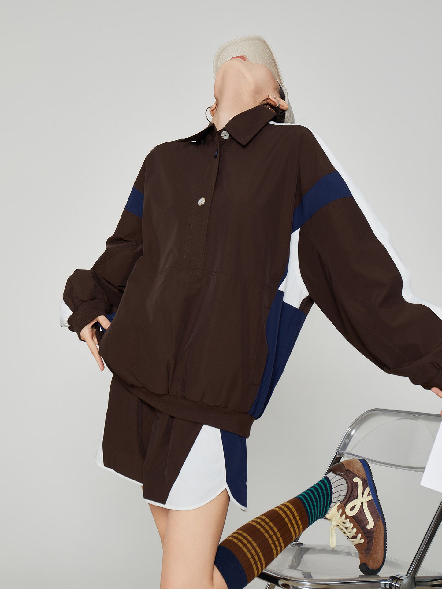 Color Block Track Jacket / Shorts FER0387