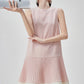 Low-Waist Pleated Design Dress FER0172