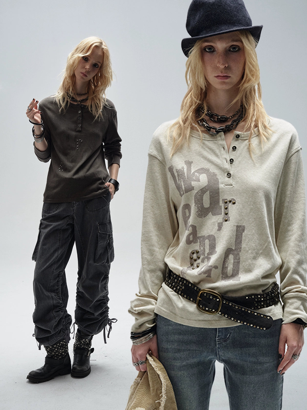 Half Button Long Sleeve T-Shirt WAT0019