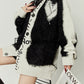 V-Neck Color Block Jacquard Knit LLA0393