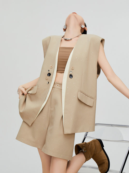 Modern Sleeveless Jacket / Half Pants FER0334