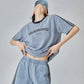 Washed Blue Short-Sleeve T-Shirt / Shorts FER0260
