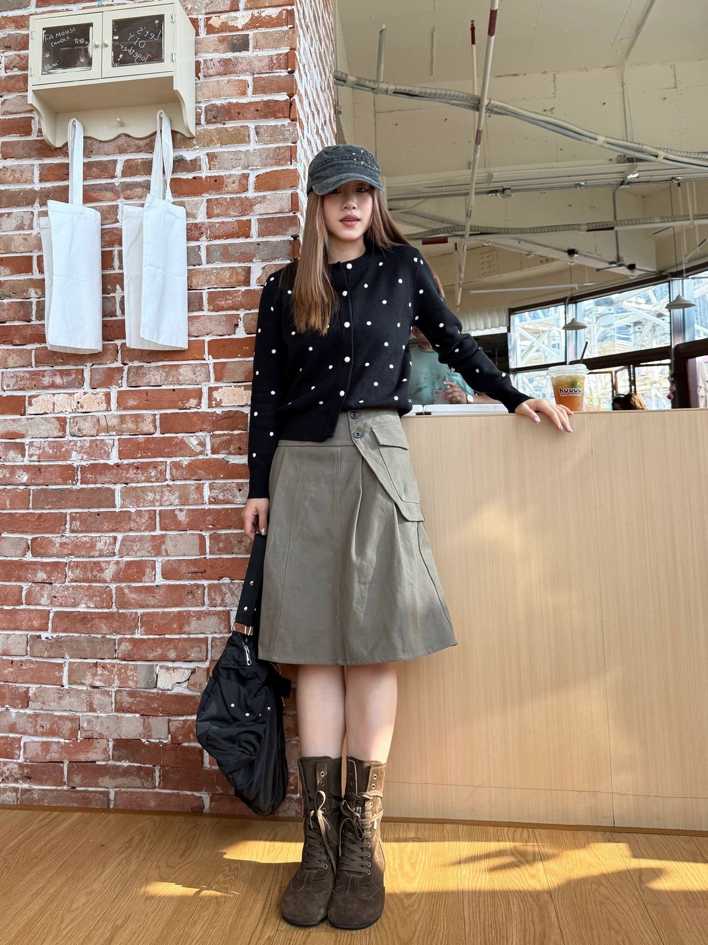 Polka Dot Knit Cardigan CYE0064